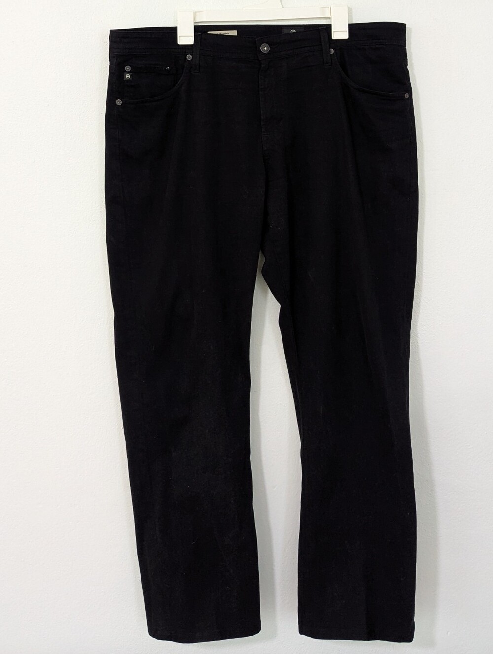 AG Adriano Goldschmied Graduate SUD Pants Tailored Fit Straight Leg Black 38x30